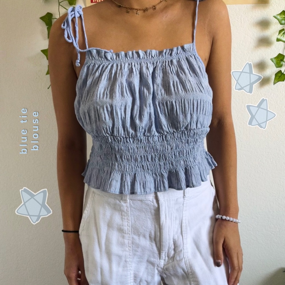 light blue tie top !